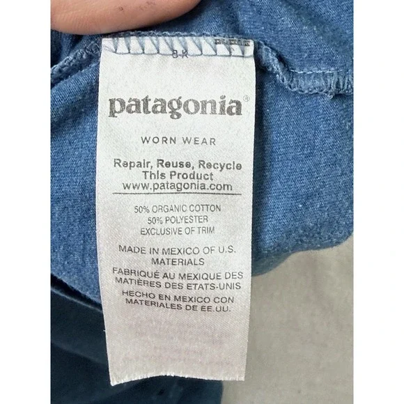Patagonia Men's Cotton T Shirt Size Large Slim Fit Active Outdoors Hike Camp - Picture 6 of 13